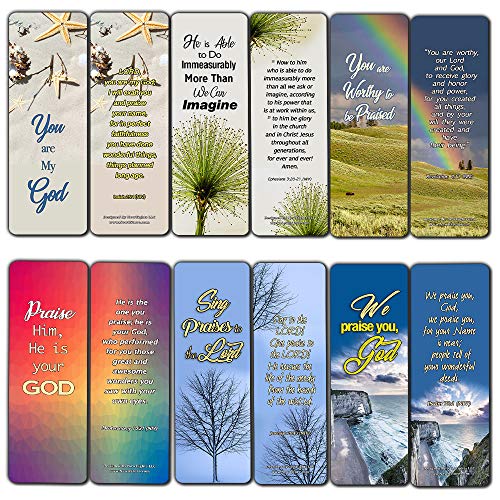 Scriptures Cards - Powerful Scriptures to Help You Worship God (30 Pack) - Stocking Stuffers Adoration Devotional Bible Study - Church Ministry Supplies Classroom Teacher Incentives Gifts Giveaways