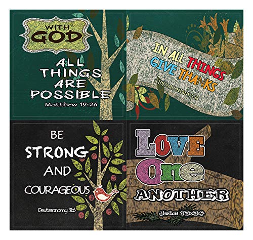 Colorful Bible Verse Stickers (20-Sheet) - Great Giftaway Stickers for Ministries