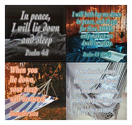 Bible Verses to Help You Sleep Stickers (10-Sheet) - Encouraging Colorful Stickers