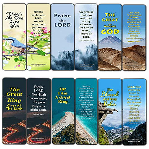 Memory Verse About Greatness of God Bookmarks (12-Pack)