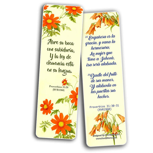 Spanish Flower Bookmarks Scriptures Series 2