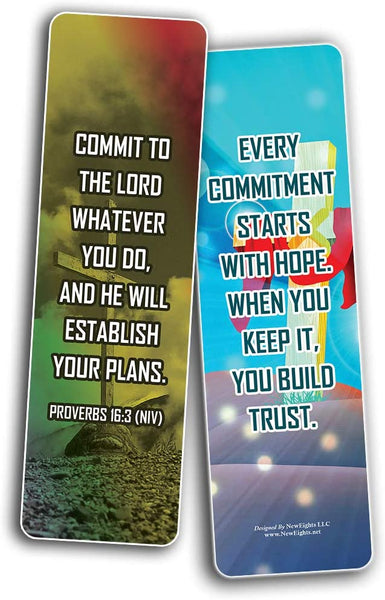 NewEights Famous Verses and Quotes on Trust (12-Pack) – Daily Motivational Card Set – Collection Set Book Page Clippers – Ideal for Church Events