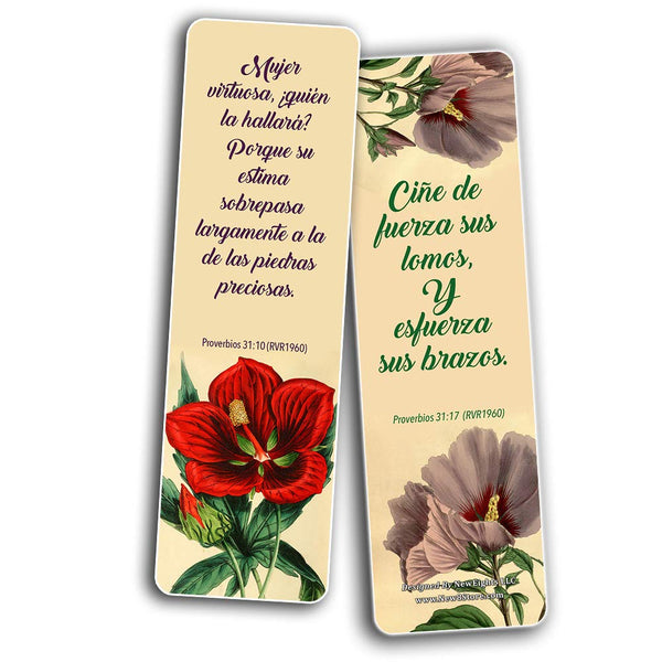 Spanish Flower Bookmarks Scriptures Series 2