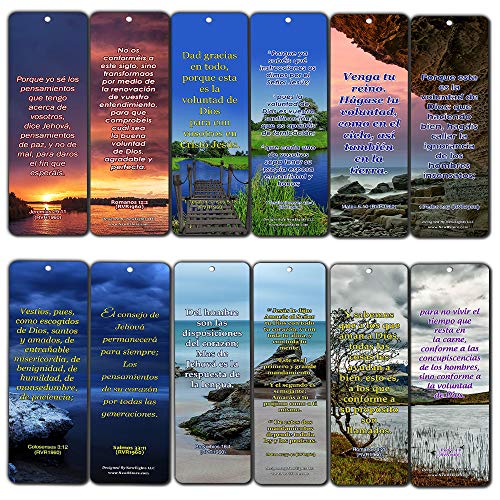 Spanish Religious Bookmarks - Bible Verses About God?s Will (60-Pack) - Perfect Gift Idea for Friends and Loved Ones