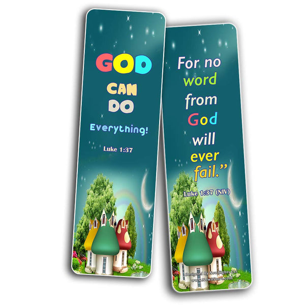 Powerful God Bible Verse Bookmarks for Kids