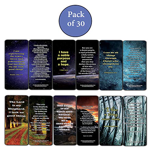 Christian Affirmations Bible Verses for Men Cards (12-Pack)