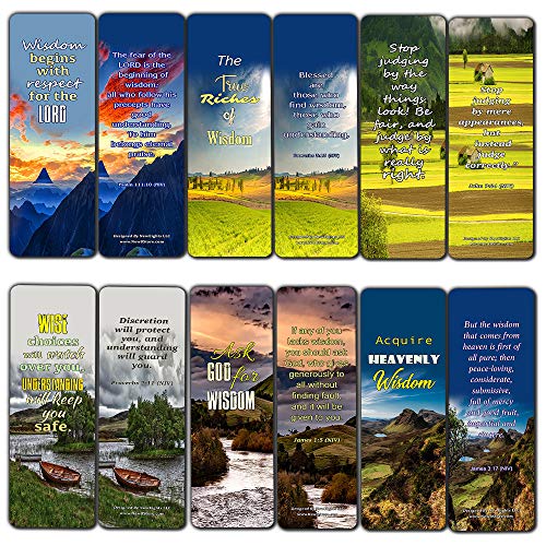 Scriptures Cards Bookmarks About Wisdom and Discernment (60 Pack) - Bible Verses About What Does the Bible Say About Discernment