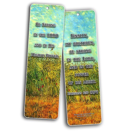 NewEights Christian KJV Bookmarks - Be Strong (30-Pack) - Coronavirus Protection Bible Promises - Stay Home Stay Safe - Keep Calm Trust God - Christian Encouragement Gifts for Men Women