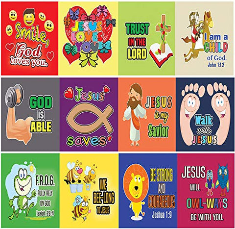 Christian Stickers - Smile, God Loves You - (20 Sheets) - Perfect Give Away For Children Ministries