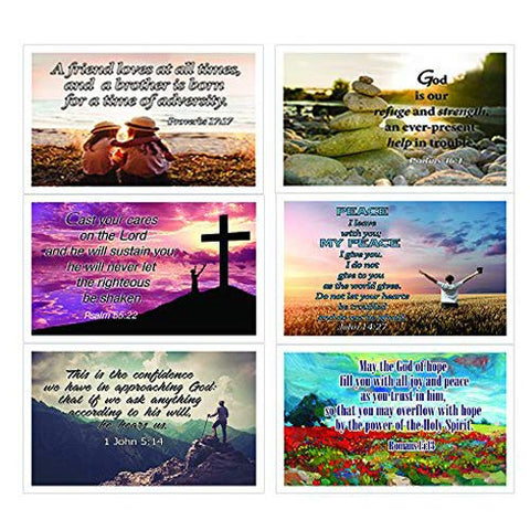 Christian Inspirational Popular Bible Verses Postcards (12-Pack)