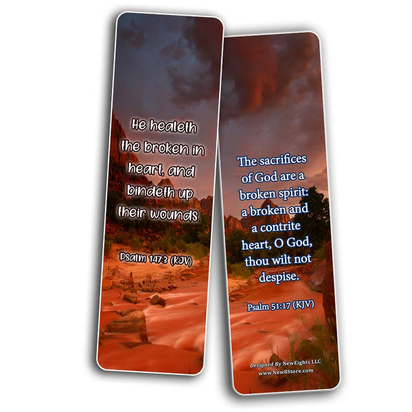 Uplifting Healing Scriptures For The Brokenhearted Bookmarks
