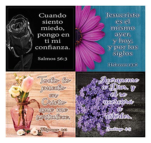 Spanish Christian Stickers for Women Series 2 (10-Sheet) - Spanish Stickers With Biblical Quote for Women