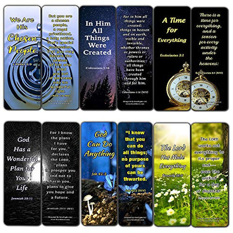 God is in Control Religious Bookmarks Cards