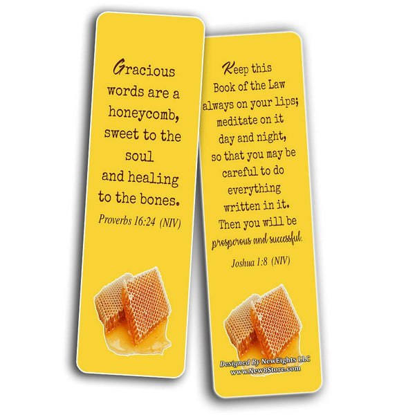 Christian Bookmarks Scriptures Cards (60-Pack) from NIV Bible - Speak Life Bible Verses About the Tongue- Religious Gifts for Men Women Teens Kids - God's Blessing Wisdom Devotional Book Markers