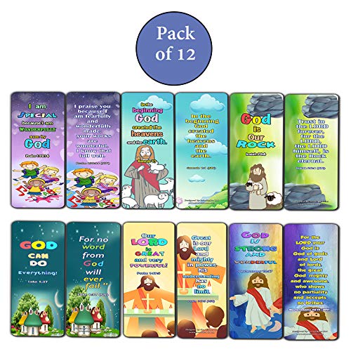 Powerful God Bible Verse Bookmarks for Kids