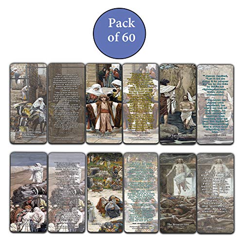 The Life of Christ Bookmarks (60 Pack) - Perfect Gift away for Sunday School and Ministries