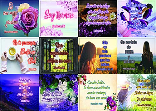 Encouraging Religious Stickers - Spanish Christian Stickers for Women Series