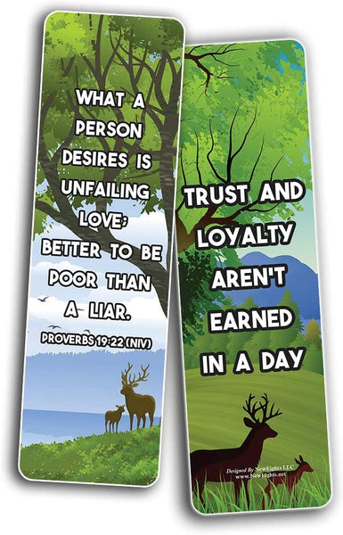 NewEights Famous Verses and Quotes on Loyalty (30-Pack) – Daily Motivational Card Set – Collection Set Book Page Clippers – Ideal for Church Events
