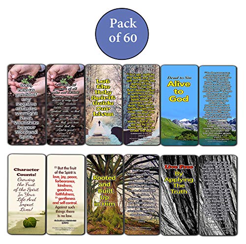 Powerful Bible Verses Bookmarks - Spiritual Growth (60-Pack) - Perfect Gift Idea for Friends and Loved Ones