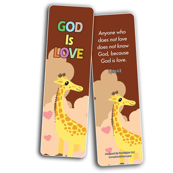 Encouraging Bible Verses Bookmarks for Kids - Animal Series 2