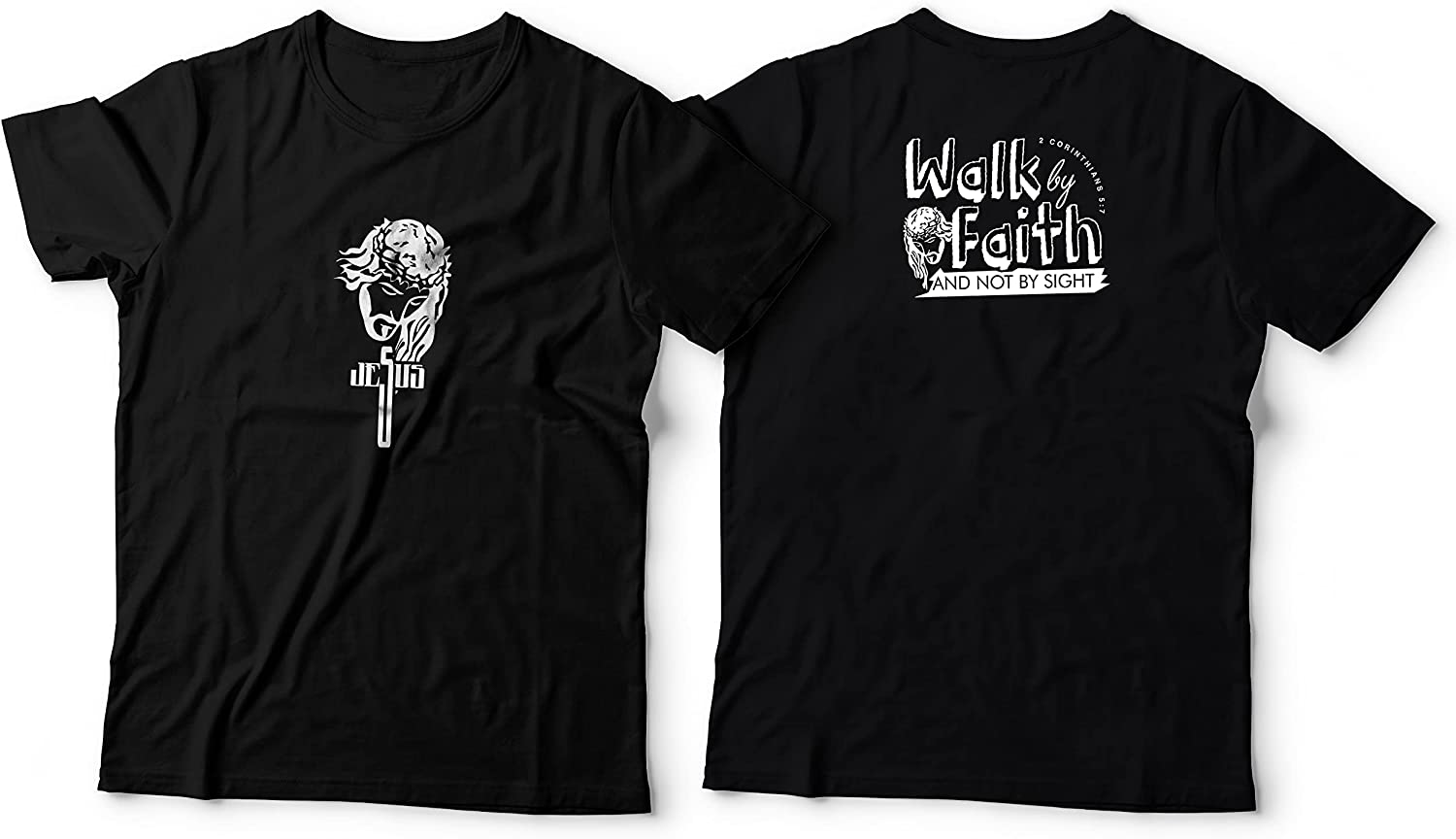 Walk by Faith T-shirt Black-Small