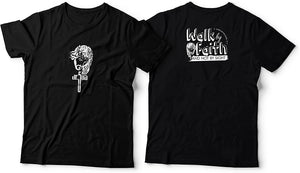 Walk by Faith T-shirt Black-XLarge