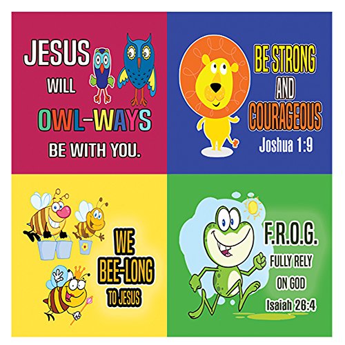 Christian Stickers - Smile, God Loevs You - (5 Sheets) - God loves All The Little Ones