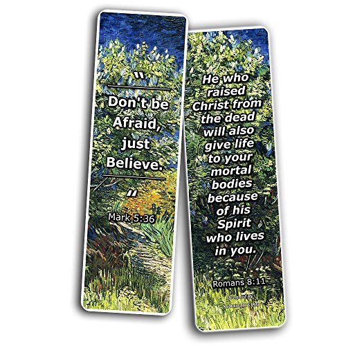 Christian Bookmarks Cards - Jesus has Risen (60 Pack) - John 3:16 Scriptures - God's Love Living Faith - Great Stocking Stuffers for Sunday School Bible Study Men Women Ministry Baptism Encouragement