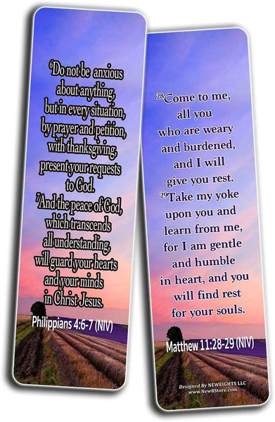Bible Verses About Stress and Anxiety NIV (30-Pack)