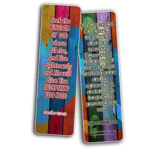 Bookmarks About God Advise on Abundant Providence (60 Pack) - Perfect Gift away for Sunday School and Ministries - VBS Sunday School Easter Baptism Thanksgiving Christmas Rewards Encouragement Gifts