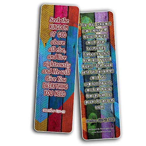 Bookmarks About God Advise on Abundant Providence (30 Pack) - Well Designed and Easy To Memorize Bible Verses - Christian Stocking Stuffers Birthday Assorted Bulk Pack - Church Memory Verse Rewards