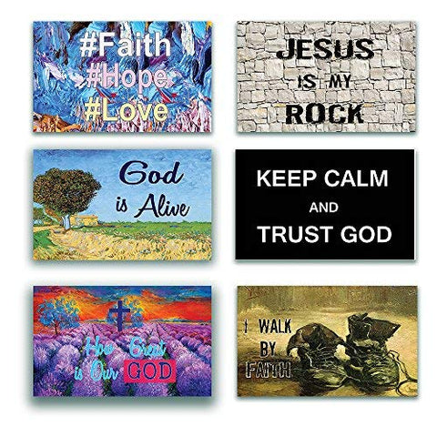 NewEights Christian Inspirational Bible Verses Poster - A3 Size -How Great is Our God Theme - War Room Decor (24 Pack)