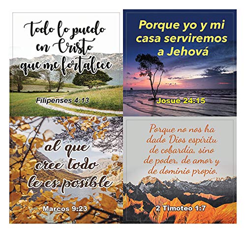 Spanish Religious Stickers (10-Sheet) - Assorted Mega Pack of Spanish Inspirational Stickers