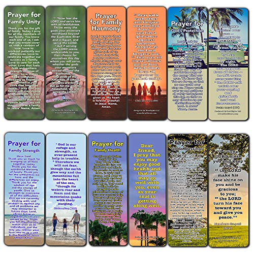 Prayers for Family Bookmarks (30 Pack) - Handy Sample Prayer Perfect For Family Gatherings