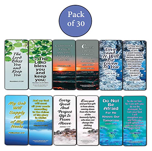 The Power of Blessing Bible Bookmarks (30-Pack) - Handy Christian Daily Reminder About Putting God First