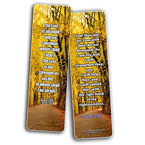 Bible Verses About Stress and Anxiety KJV Bookmarks (60-Pack) - Handy Bible Verses About Releasing Stress and Increase Your Trust Collection