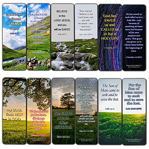 Redemption of Christ Scriptures Bookmarks (60 Pack) - Perfect Gift away for Sunday School and Ministries - Reverence Bible Texts VBS Sunday School Easter Baptism Thanksgiving Christmas Rewards