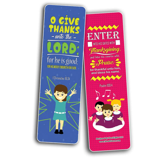 Top Bible Verses for Thanksgiving Bookmarks for Kids