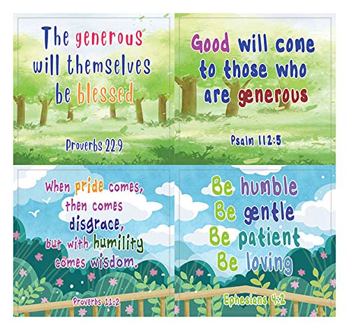 Christian Character Building Stickers for Kids Series 2 (20 Sheets) - Assorted Mega Pack of Inspirational Stickers