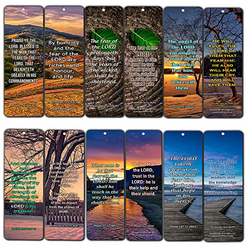 KJV Scriptures Bookmarks - Fear of The Lord (30-Pack) - Great Bible Text Compilation that is Handy and Easy To Bring Along With