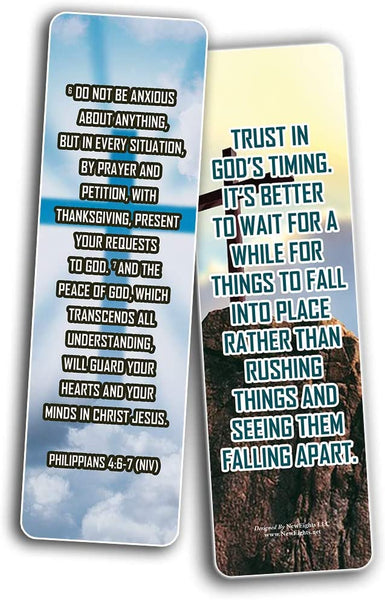 NewEights Famous Verses and Quotes on Trust (12-Pack) – Daily Motivational Card Set – Collection Set Book Page Clippers – Ideal for Church Events