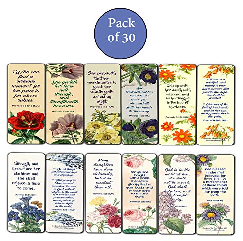 Flower Bookmarks KJV Scriptures Series 2
