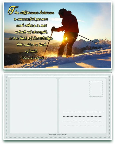 NewEights Adventure Inspirational Quotes Postcards Cards Set (12 Pack) - Great Variety Postcards with Motivational Scriptures