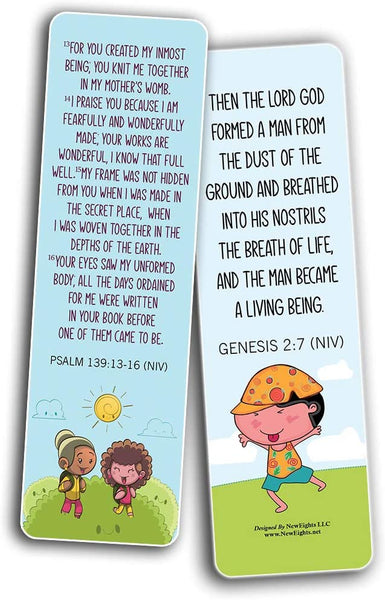NewEights Bible Memory Verses on Creation Series 2 (30-Pack) – Daily Motivational Card Set – Collection Set Book Page Clippers – Ideal for Church Events