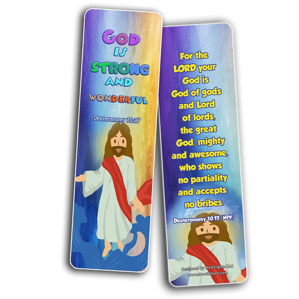 Powerful God Bible Verse Bookmarks for Kids
