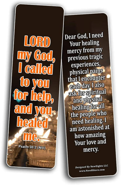 Popular Prayers and Bible Scriptures on Healing Bookmarks - 60 PACK