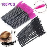 Disposable Eyelash Mascara Wands Brush Set Series By New8Beauty (Pink & Black 100Pcs)