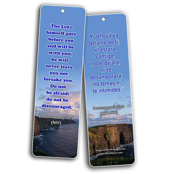 Bilingual Encouraging Bible Verses Bookmarks - Overcome Depression