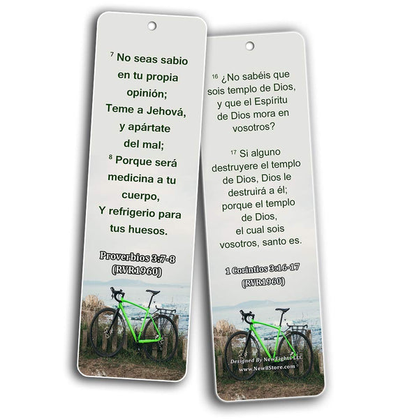 Spanish Religious Bookmarks - Bible Verses About Health