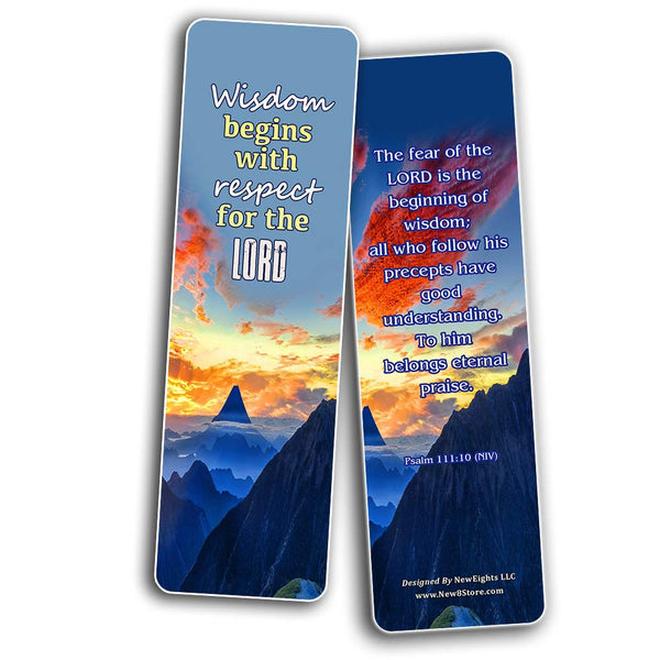 Scriptures Cards Bookmarks About Wisdom and Discernment